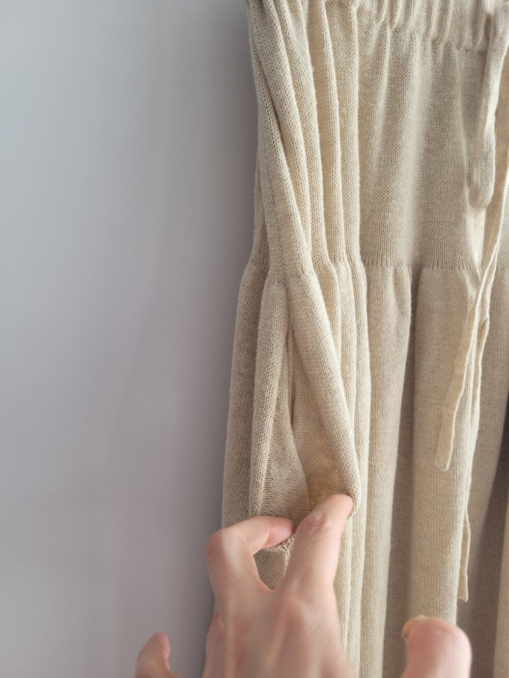 Lauren Manoogian Pima Cotton/Linen Blend Oatmeal-Coloured Skirt-Size 2/Medium - Picture 5 of 10
